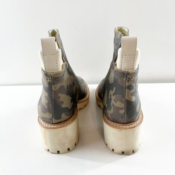 Dolce Vita Huey H20 Ankle Chelsea Camo Boots Booties Green 8 - Picture 5 of 7